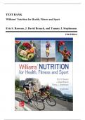 Test Bank - Williams' Nutrition for Health, Fitness and Sport, 13th Edition (Rawson, 2024), Chapter 1-13 | All Chapters