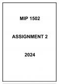 MIP1502 ASSIGNMENT 2 2024