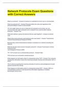 Network Protocols 2024 Test Questions with Correct Answers.docx