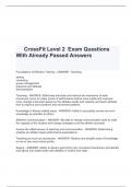CrossFit L1 & L2 Exam Bundle  Questions With Complete Verified Solutions!!