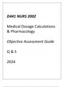 (WGU D441) NURS 2002 Medical Dosage Calculations & Pharmacology Objective Assessment Guide Q & S