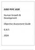 (WGU D202) PSYC 1020 Human Growth & Development Objective Assessment Guide Q & S