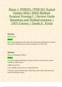 Exam 1: PNR201 / PNR 201 (Latest Update 2024 / 2025) Medical-Surgical Nursing I | Review Guide Questions and Verified Answers | 100% Correct | Grade A - Fortis