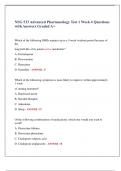 NSG 533 Advanced Pharmacology Test 1 Week 4 Questions  with Answers Graded A+