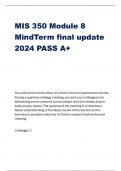 MIS 350 Module 8 MindTerm final update 2024 PASS A+