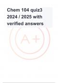 Chem 104 quiz3 2024 / 2025 with verified answers