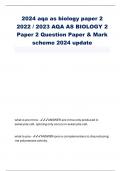 2024 aqa as biology paper 2 2022 / 2023 AQA AS BIOLOGY 2 Paper 2 Question Paper & Mark scheme 2024 update