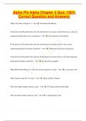 Alpha Phi Alpha Chapter 5 Quiz |100%  Correct Question and Answers|