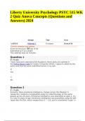 PSYC 515 Final Exam Questions and Answers 2024/2025 Graded A+ | PSYC 515 WK 8 Quiz Final Considerations Concepts (Questions and Answers) & Psychology PSYC 515 WK 2 Quiz Anova Concepts (Questions and Answers) 2024/2025.