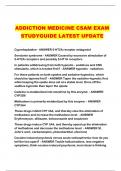 ADDICTION MEDICINE CSAM EXAM STUDYGUIDE LATEST UPDATE