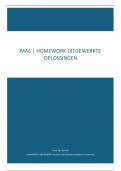 HomeWork uitwerkingen Financial en management accounting (mac)