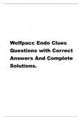 Wolfpacc Endo Clues Questions with Correct Answers And Complete Solutions.