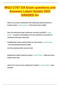 WGU C787 OA Exam questions and Answers Latest Update 2023 GRADED A+
