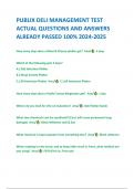 PUBLIX DELI MANAGEMENT TEST ACTUAL QUESTIONS AND ANSWERS (100% Correct) 2024-2025.
