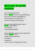 SBB Genetic, Rh and RBC membrane - Exam Questions amd Answers Latest 2024/2025 (Graded)
