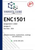 ENC1501 Assignment 3 (DETAILED ANSWERS) 2024 - DISTINCTION GUARANTEED