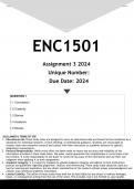 ENC1501 Assignment 3 (ANSWERS) 2024 - DISTINCTION GUARANTEED