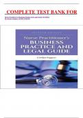 COMPLETE TEST BANK FOR  Nurse Practitioner’s Business Practice And Legal Guide 7th Edition By Carolyn Buppert LATEST UPDATE.