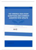 HIC virginia 2024 Exam Questions And Correct Answers New Update