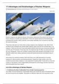 17 Advantages and Disadvantages of Nuclear Weapons