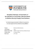  Navigating Challenges: An Examination of the Implications of Case Study of Red Sea Attacks for Maritime Security & Supply Chain Resilience