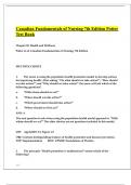 Canadian Fundamentals of Nursing 7th Edition Potter Test Bank