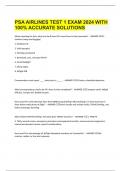  PSA AIRLINES TEST 1 EXAM 2024 WITH 100% ACCURATE SOLUTIONS