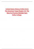 Dallas College United States History II (Hist 2111)  The American Yawp Chapter 22: The  New Era Practice Multiple Quiz