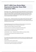 NU371 HESI Case Study Major Depressive Disorder Exam Well Answered 100%.