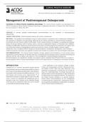 2022 ACOG Management of Postmenopausal Osteoporosis