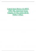 United State History II (HIST  1302) TheC  Chapter 27:The sixties QUIZ Dallas College.