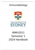 Immunobiology        IMMU2011 Semester 1 2024 Handbook