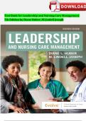 Test Bank For Leadership and Nursing Care Management, 7th Edition By Diane Huber, M. Lindell Joseph Chapter 1-26 Latest Update 20242025 ISBN:9780323697118