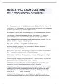 HBSE 2 FINAL EXAM QUESTIONS WITH 100% SOLVED ANSWERS!!