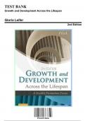 Test Bank: Growth and Development Across the Lifespan, 2nd Edition by Gloria Leifer, Eve Fleck - Chapters 1-16, 9781455745456 | Rationals Included