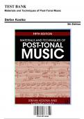 Solution Manual: Materials and Techniques of Post-Tonal Music, 5th Edition by Stefan Kostka - Chapters 1-15, 9781351859219 | Rationals Included