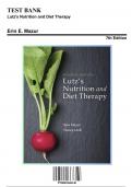 Test Bank: Lutz's Nutrition and Diet Therapy, 7th Edition by Erin E. Mazur - Chapters 1-24, 9780803668140 | Rationals Included