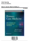 Test Bank: Primary Care Medicine, 7th Edition by Mulley - Chapters 1-238, 9781451151497 | Rationals Included