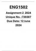ENG1502 ASSIGNMENT 2 2024 ANSWERS