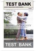 Test Bank for Aging and Society A Canadian Perspectives 7th Edition by Novak ISBN: 9780176562267 - Newly Updated Complete Solutions, Score A+