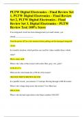 PLTW Digital Electronics - Final Review Set 1, PLTW Digital Electronics - Final Review Set 2, PLTW Digital Electronics - Final Review Set 3, Digital Electronics - PLTW Review Test| 100% Score