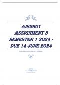 AIS2601 Assignment 3 Semester 1 2024 - DUE 14 June 2024