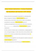 Army License instructors / License Examiners Test Questions and Answers 100% Solved