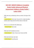 NR 509| NR509 Midterm Complete Study Guide Advanced Physical Assessment Midterm Study Guide | Latest 2024