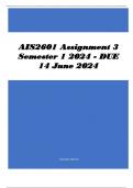 AIS2601 Assignment 3 Semester 1 2024 - DUE 14 June 2024