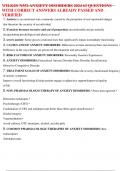 WILKES N552 ANXIETY DISORDERS 2024 63 QUESTIONS  WITH CORRECT ANSWERS 