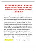NR 509 (NR509) Final | Advanced Physical Assessment Final Exam Questions with Verified Answers Latest 2024 | Chamberlain 