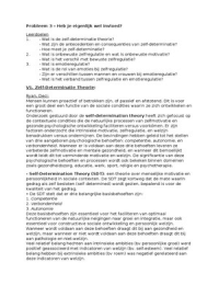 Blok 3.3 (Motivatie, zelfregulatie en prestatie) Probleem 3 (Heb je eigenlijk wel invloed?