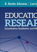 Solution Manual & Test Bank for  Educational Research Quantitative,  Qualitative, and Mixed Approaches 7th  Edition by Robert Burke Johnson