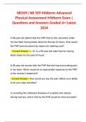 NR509| NR 509 Midterm Advanced Physical Assessment Midterm Exam | Questions and Answers Graded A+ Latest 2024 | Chamberlain 